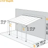Canopia Terrassendach 1340 x 300 cm grau