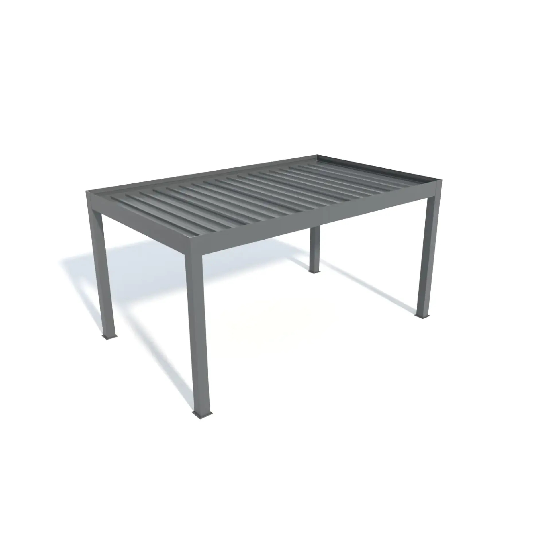 Carport Grandlux 400 x 500 cm grau