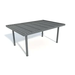 Carport Style 400 x 700 cm grau