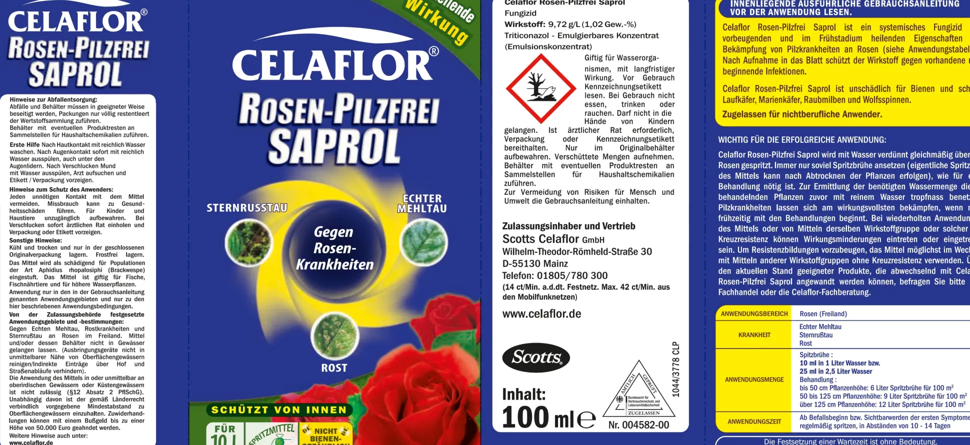 Celaflor Rosen-Pilzfrei Saprol 100 ml