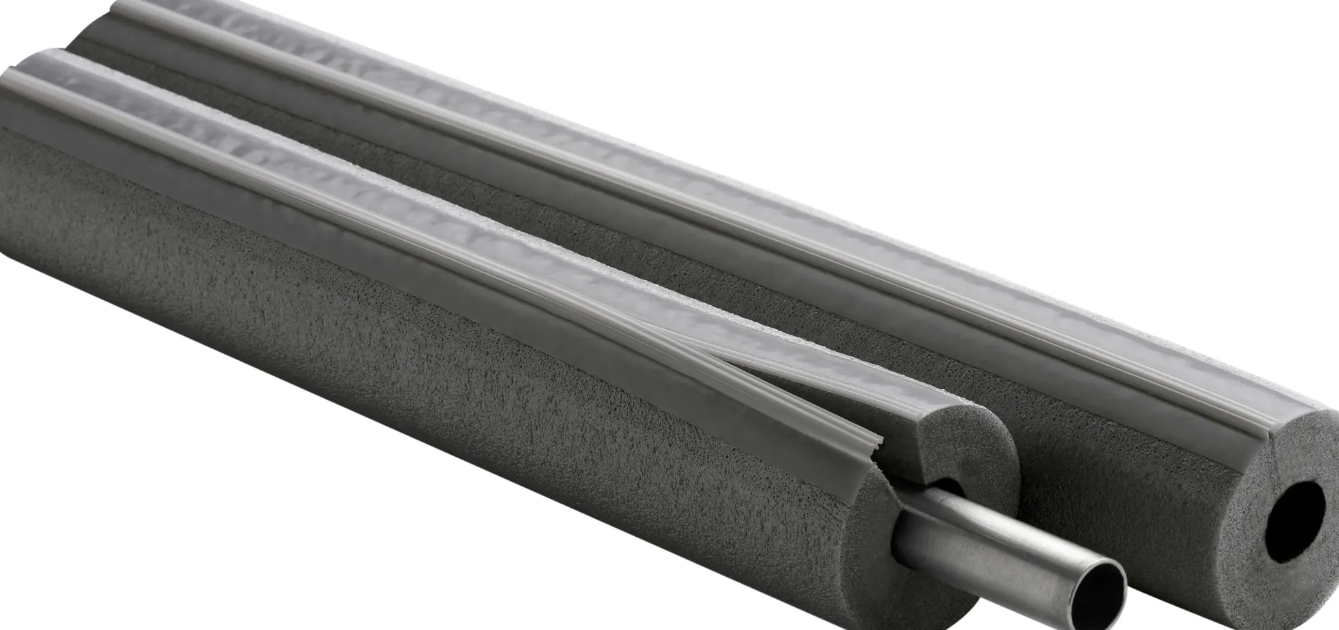 Climatube®Zip PE-Rohrisolierung grau; Zipverschluss; 22-15; 1 Meter