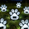 Dapo LED Solarleuchte Dekofigur Pfote weiß