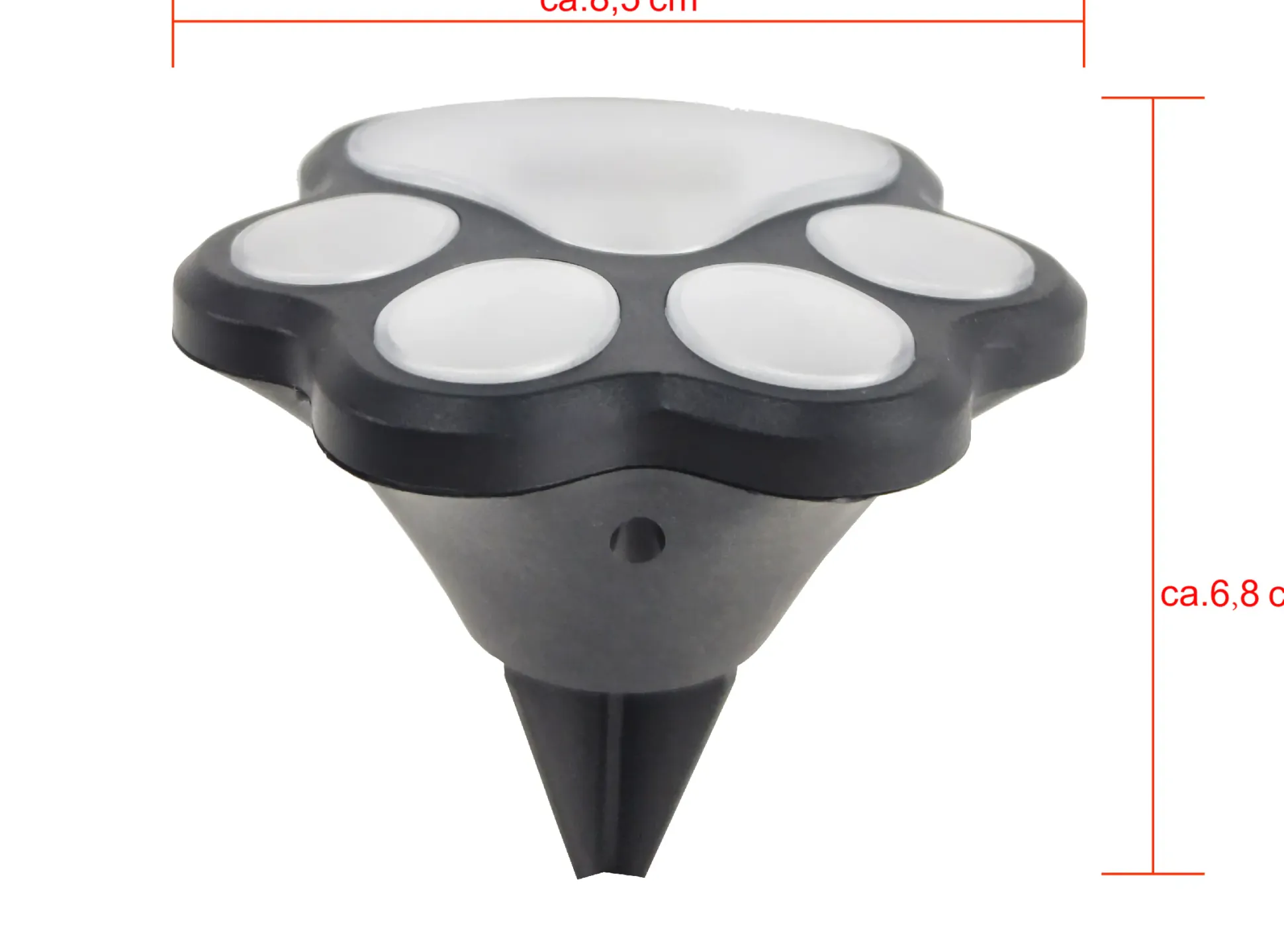 Dapo LED Solarleuchte Dekofigur Pfote weiß