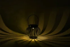 Dapo LED Solarleuchte Laterne Metall warmweiß