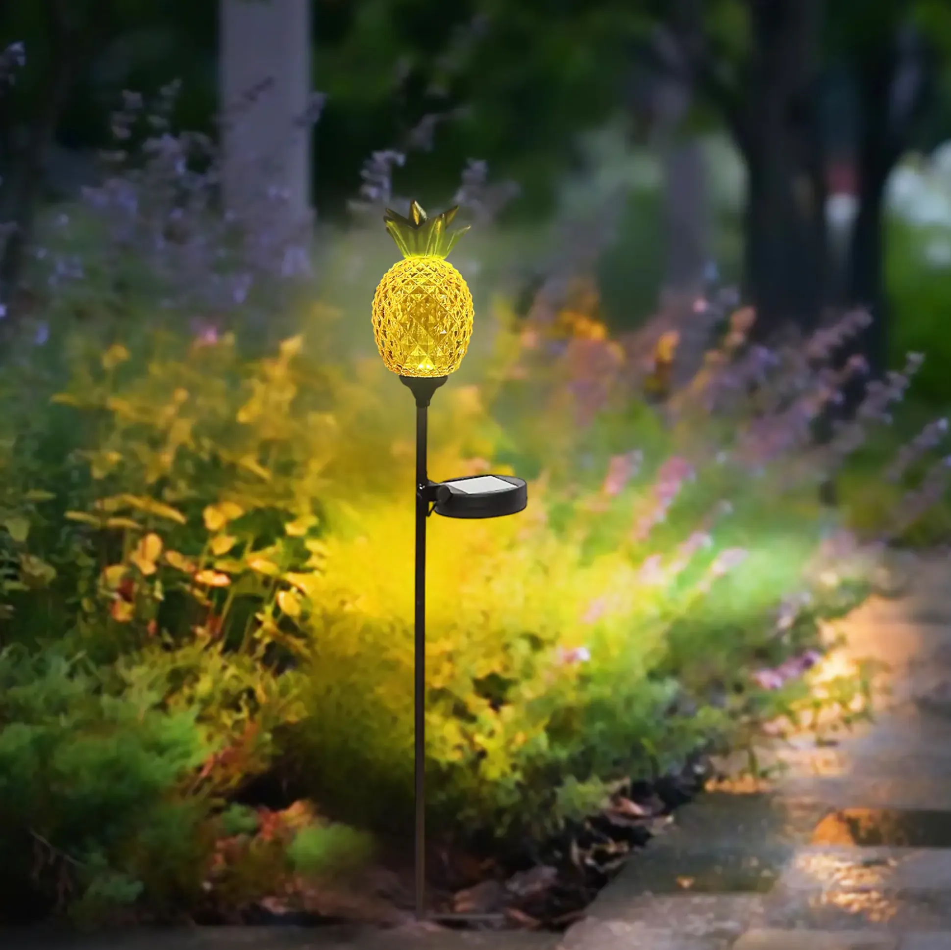 Dapo LED Solarstecker Ananas warmweiß