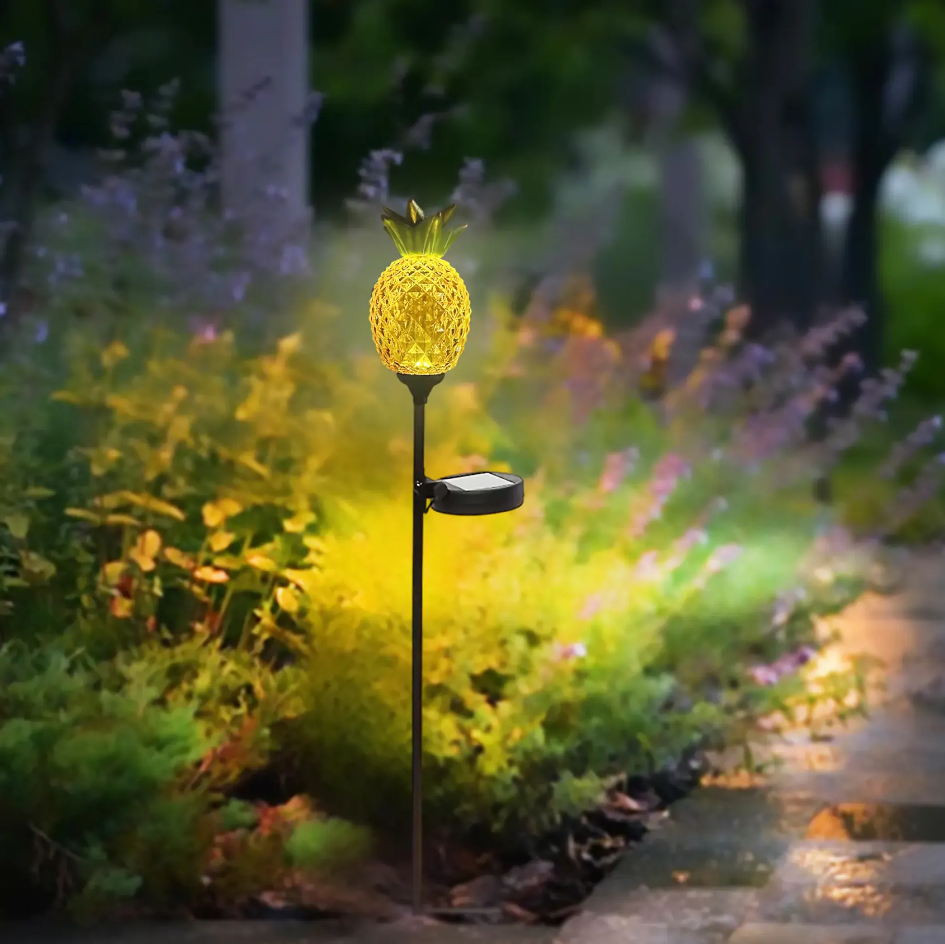 Dapo LED Solarstecker Ananas warmweiß