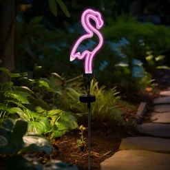 Dapo LED Solarstecker Flamingo pink