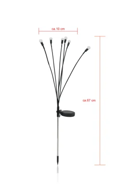 Dapo LED Solarstecker Glühwürmchen warmweiß