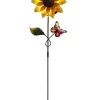 Dapo LED Solarstecker Sonnenblume warmweiß