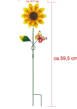 Dapo LED Solarstecker Sonnenblume warmweiß