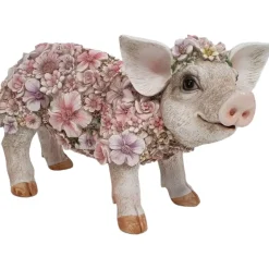 Dekofigur Blumenschwein stehend 18 x 14 x 33 cm