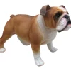 Dekofigur Bulldogge stehend 37 x 24 x 17 cm braun weiß