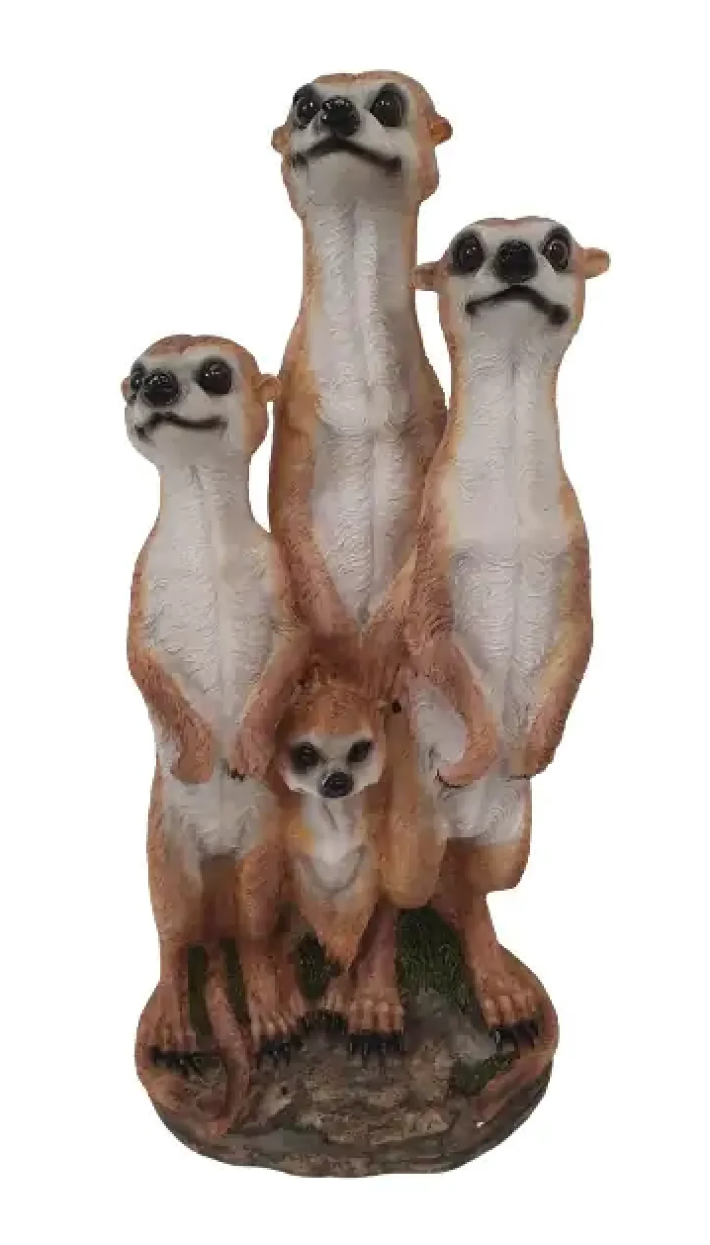 Dekofigur Erdmännchen Familie 50,5 x 23 cm braun