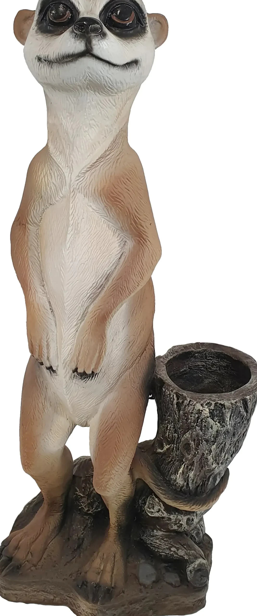 Dekofigur Erdmännchen mit Topf 62 x 28 x 16 cm