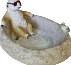 Dekofigur Erdmännchen Tränke 32 cm bunt