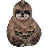 Dekofigur Faultier Familie 30 x 24 x 22 cm braun