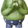 Dekofigur Frosch stehend 43 cm bunt