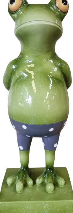 Dekofigur Frosch stehend 30 cm bunt