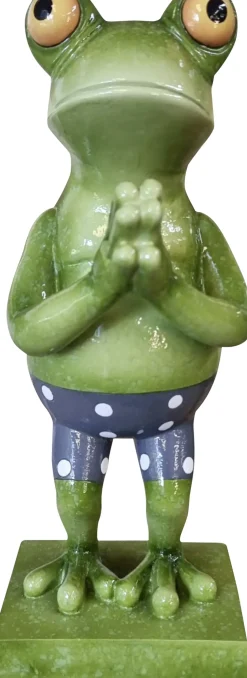 Dekofigur Frosch stehend 30 cm bunt