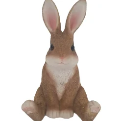 Dekofigur Hase sitzend 24 x 15,5 x 15,5 cm braun weiß