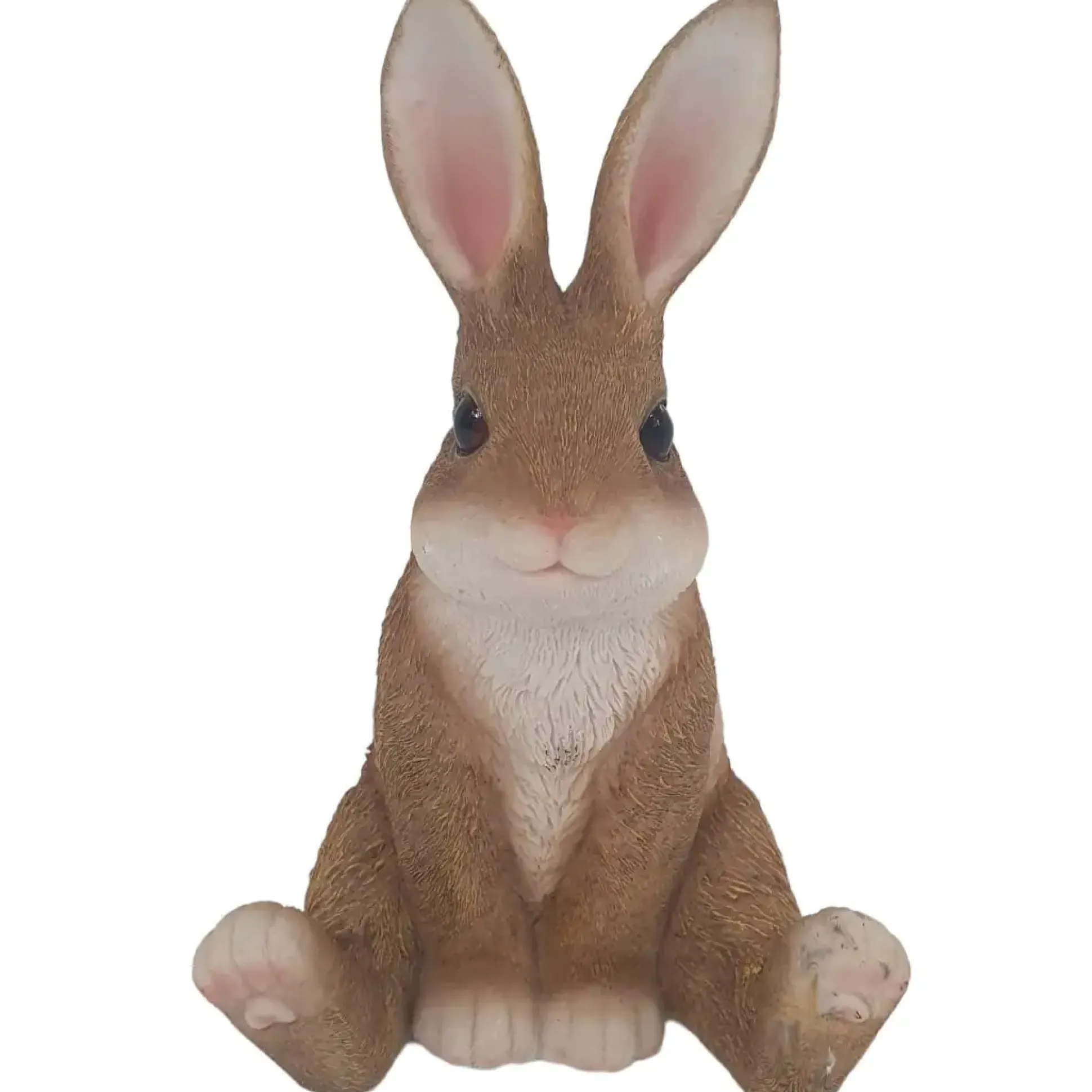 Dekofigur Hase sitzend 24 x 15,5 x 15,5 cm braun weiß