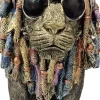 Dekofigur Löwe mit Brille 20 cm gold
