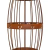 Dekofigur Weinfass 80 x 50 cm rostbraun