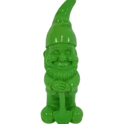 Dekofigur Zwerg mit Spaten 17,5 x 6 cm grün