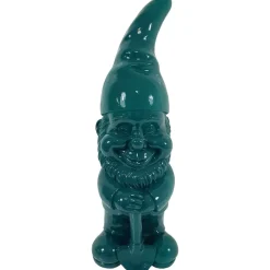 Dekofigur Zwerg mit Spaten 17,5 x 6 cm türkis