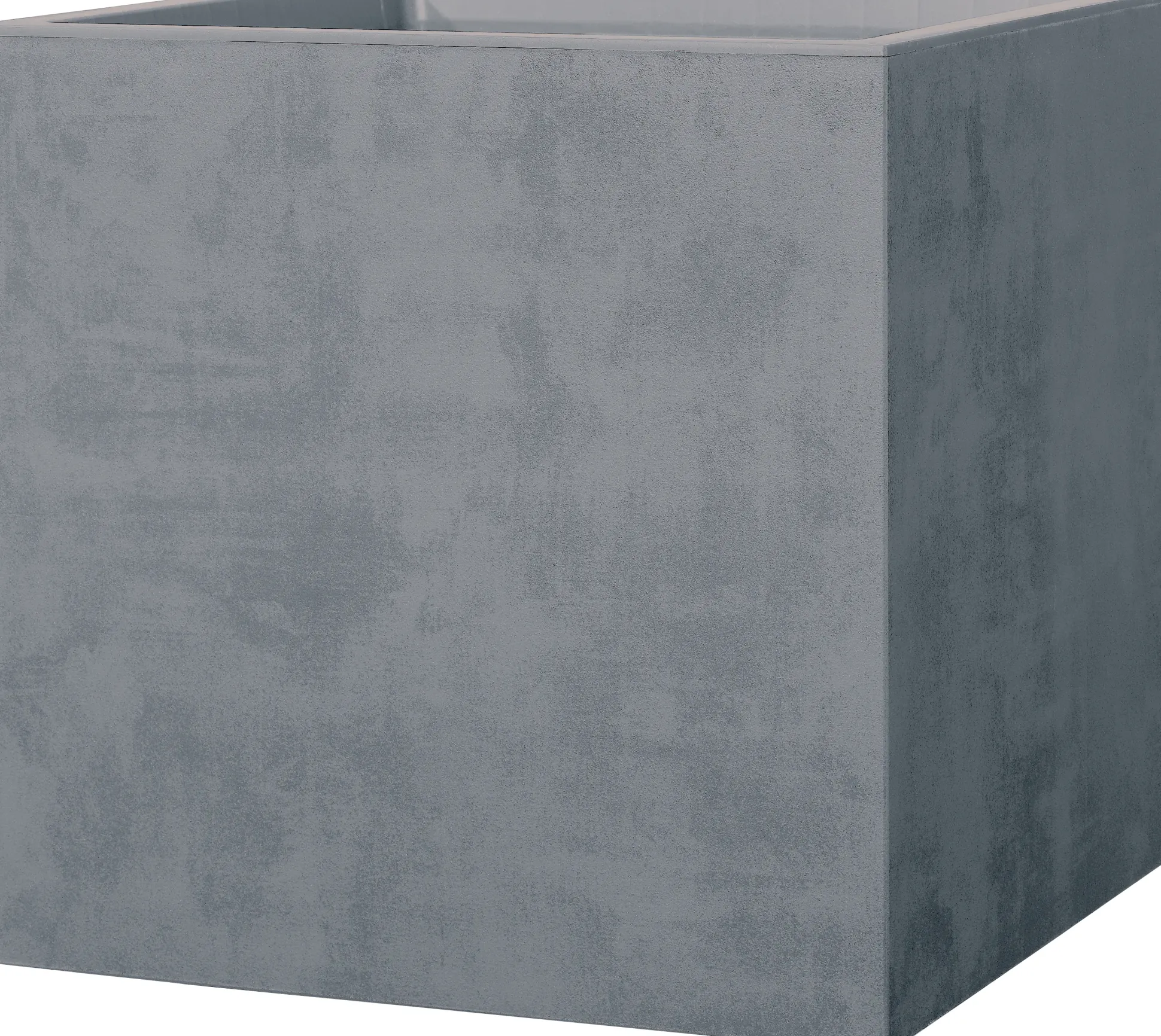 Deroma Pflanztopf Quadro Millennium Kunststoff 49 cm aschgrau mit Ablauflöchern