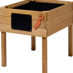 Dobar Kinder-Hochbeet mit Kreidetafel braun 50 x 40 x 45 cm