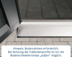EcoStar Bodenschwellenrampe innen & außen für 2-flg. Tür