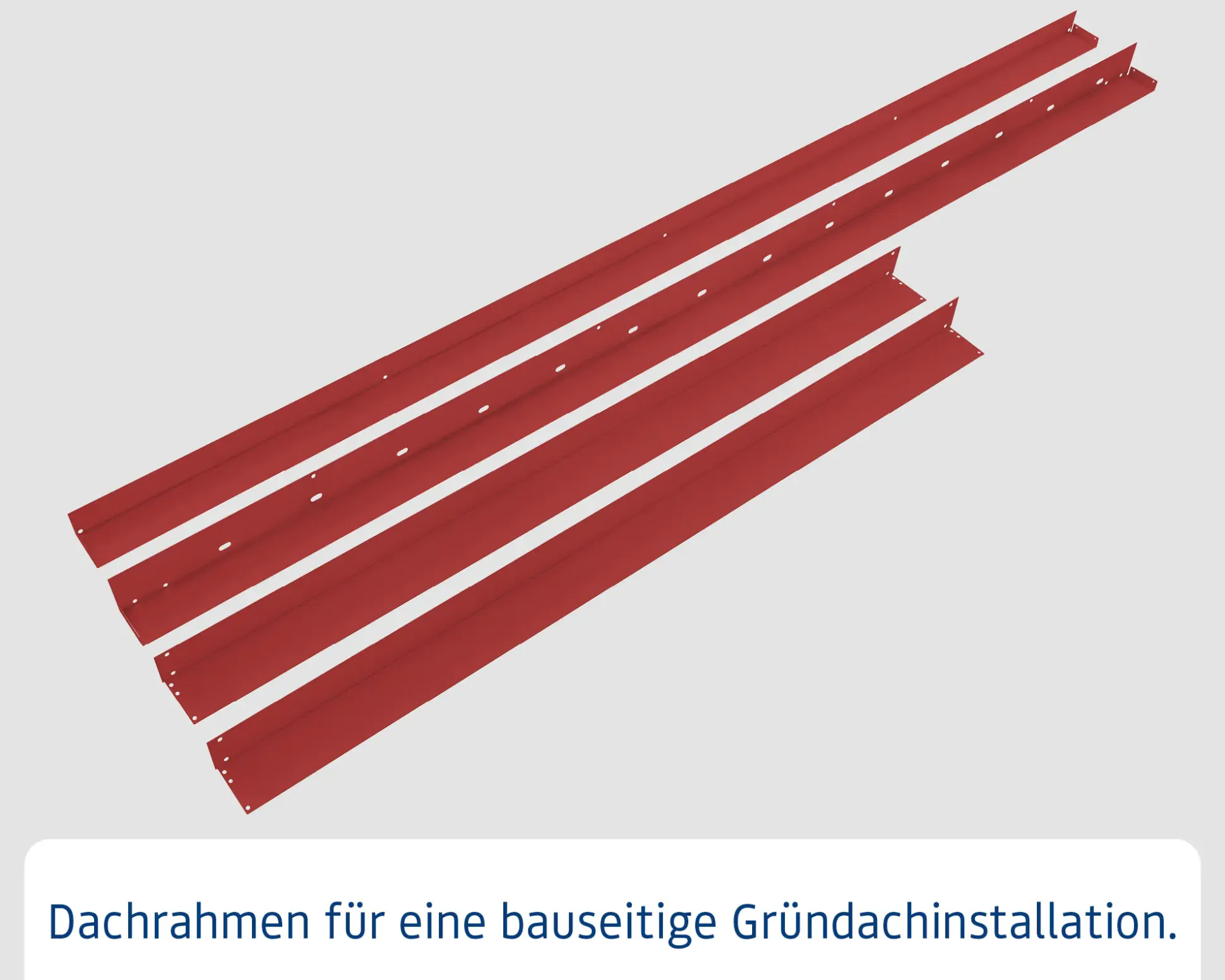 EcoStar Dachrahmen für Gründach Pultdach Typ 1 rot