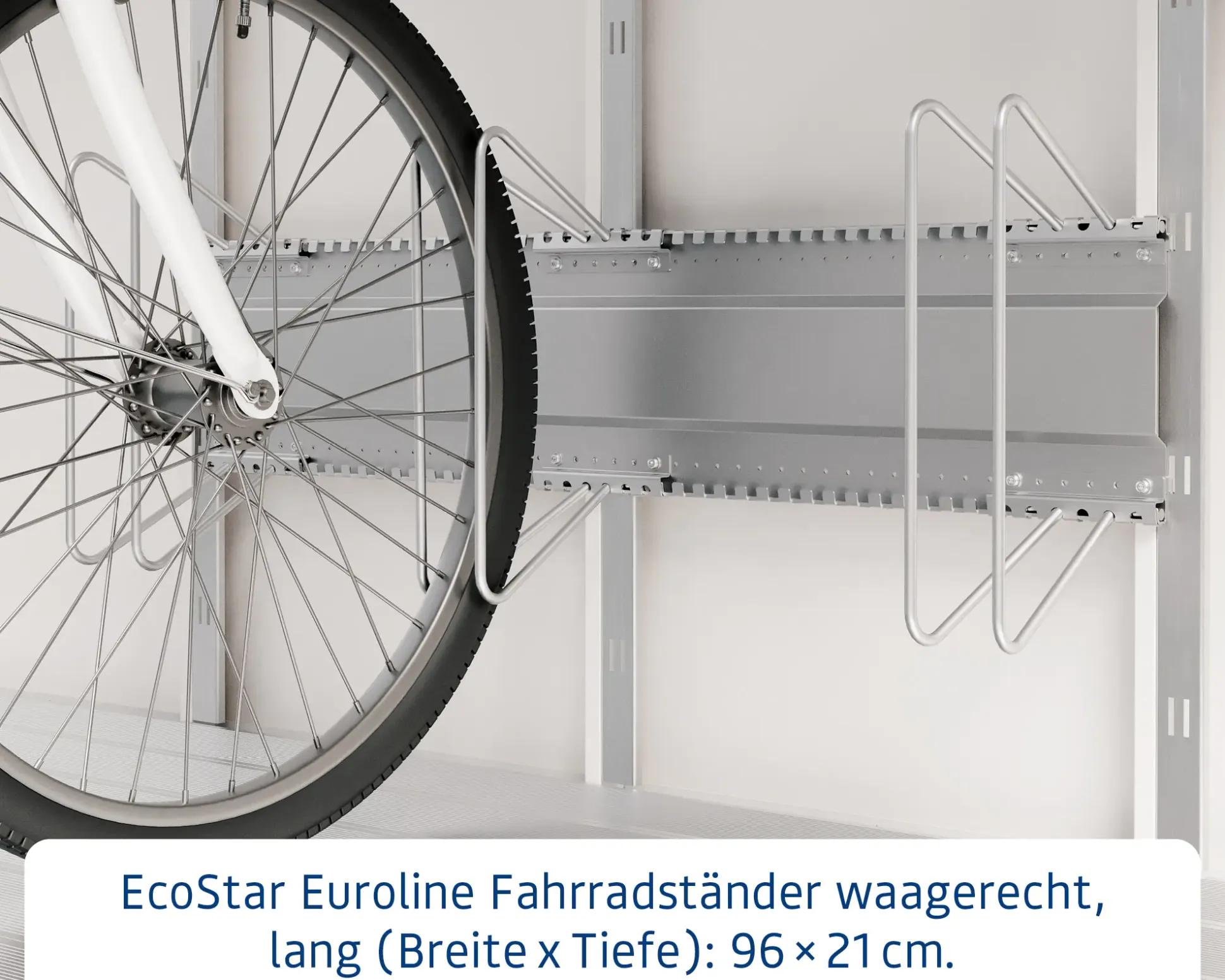 EcoStar Fahrradhalter 960 für Gerätehaus waagerecht