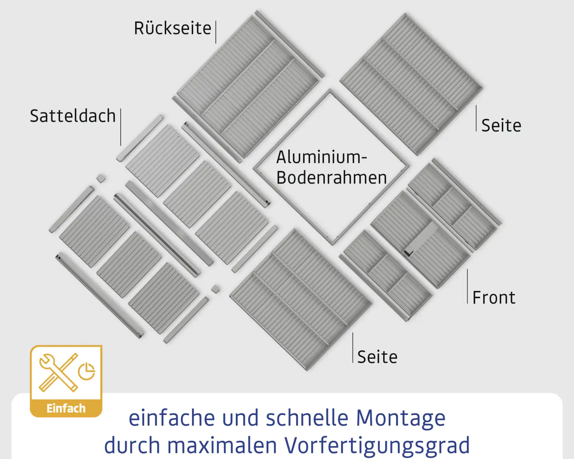 EcoStar Gerätehaus Elegant-S Typ 2 purpurrot 2 flg 258,8 x 247,7 x 216 cm