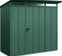 EcoStar Gerätehaus Elegant-P Typ 1 moosgrün 247,9 x 153 x 228,6 cm