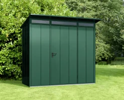EcoStar Gerätehaus Elegant-P Typ 1 moosgrün 247,9 x 153 x 228,6 cm