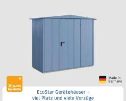 EcoStar Gerätehaus Elegant-S Typ 1 taubenblau