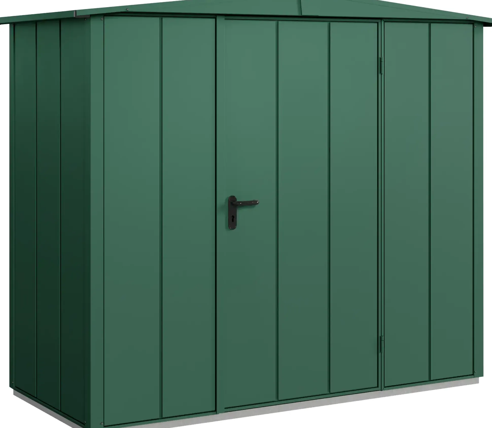 EcoStar Gerätehaus Elegant-S Typ 1 moosgrün 1 flg 258,8 x 121,3 x 216 cm