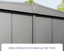 EcoStar Gerätehaus Elegant-S Typ 3 graualuminium 2 flg 323,6 x 247,7 cm