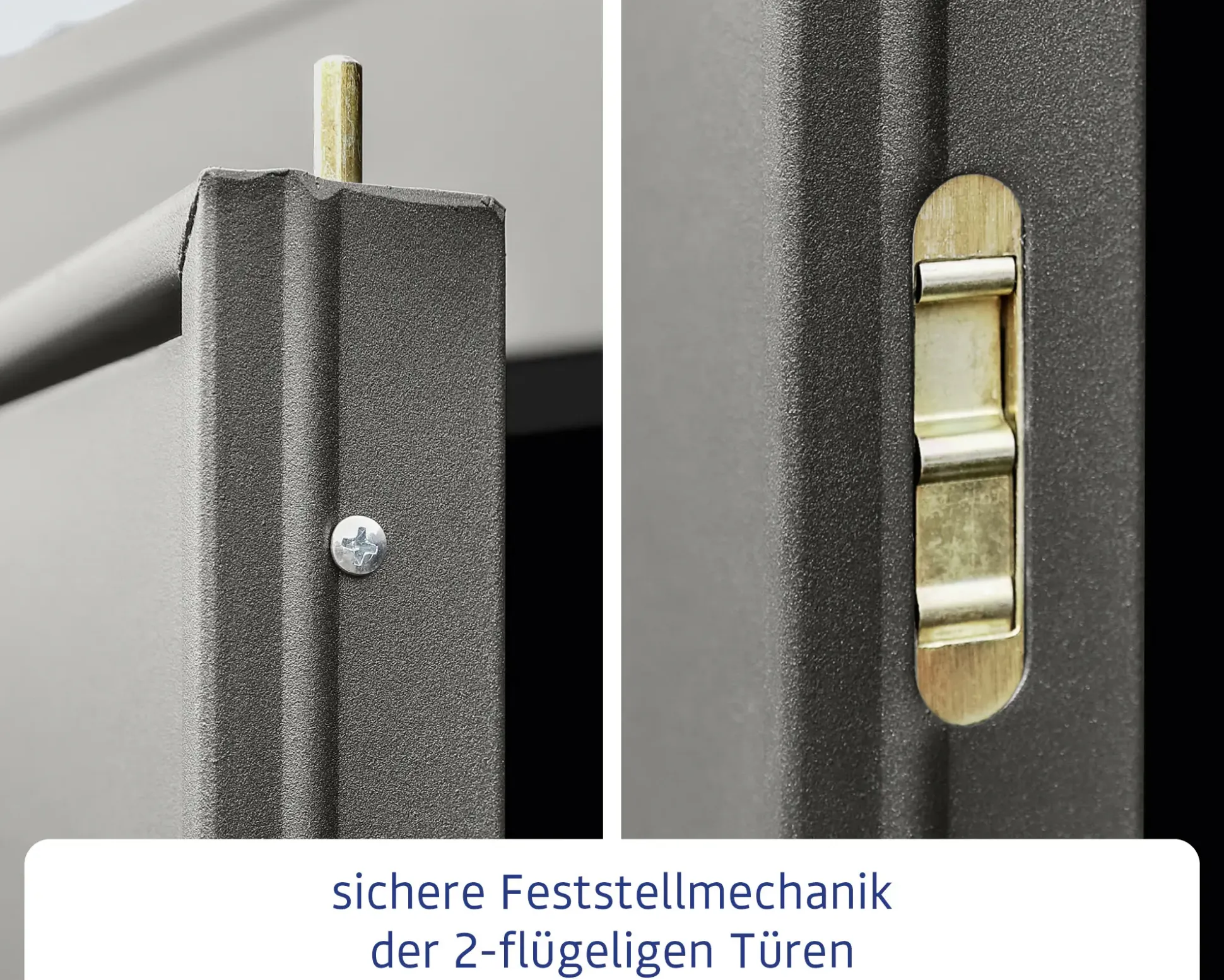 EcoStar Gerätehaus Elegant-S Typ 2 graualuminium 1 flg 258,8 x 247,7 cm