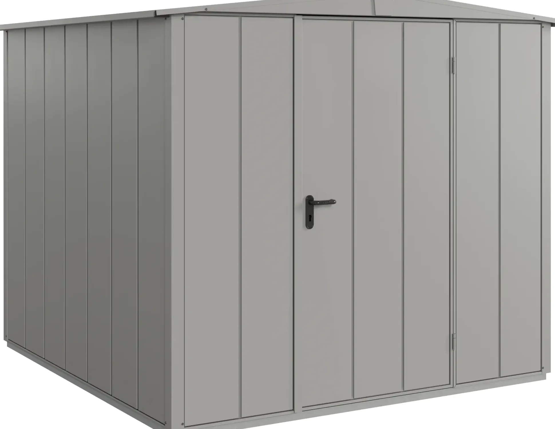 EcoStar Gerätehaus Elegant-S Typ 2 graualuminium 1 flg 258,8 x 247,7 cm