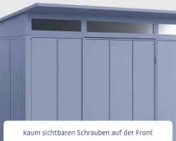 EcoStar Gerätehaus Elegant-P Typ 3 taubenblau 312,7 x 283,4 x 232,3 cm