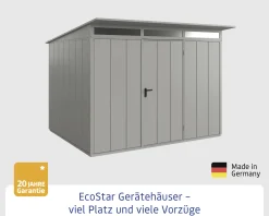 EcoStar Gerätehaus Elegant-P Typ 3 graualuminium 312,7 x 283,4 x 232,3 cm