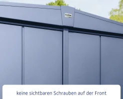 EcoStar Gerätehaus Elegant-S Typ 3 taubenblau 1 flg 323,6 x 247,7 cm