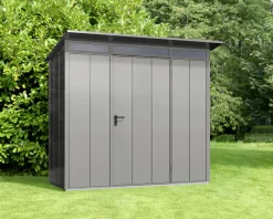 EcoStar Gerätehaus Elegant-P Typ 1 graualuminium 247,9 x 153 x 228,6 cm