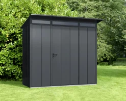 EcoStar Gerätehaus Elegant-P Typ 1 anthrazitgrau 247,9 x 153 x 228,6 cm