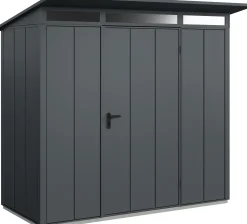 EcoStar Gerätehaus Elegant-P Typ 1 anthrazitgrau 247,9 x 153 x 228,6 cm