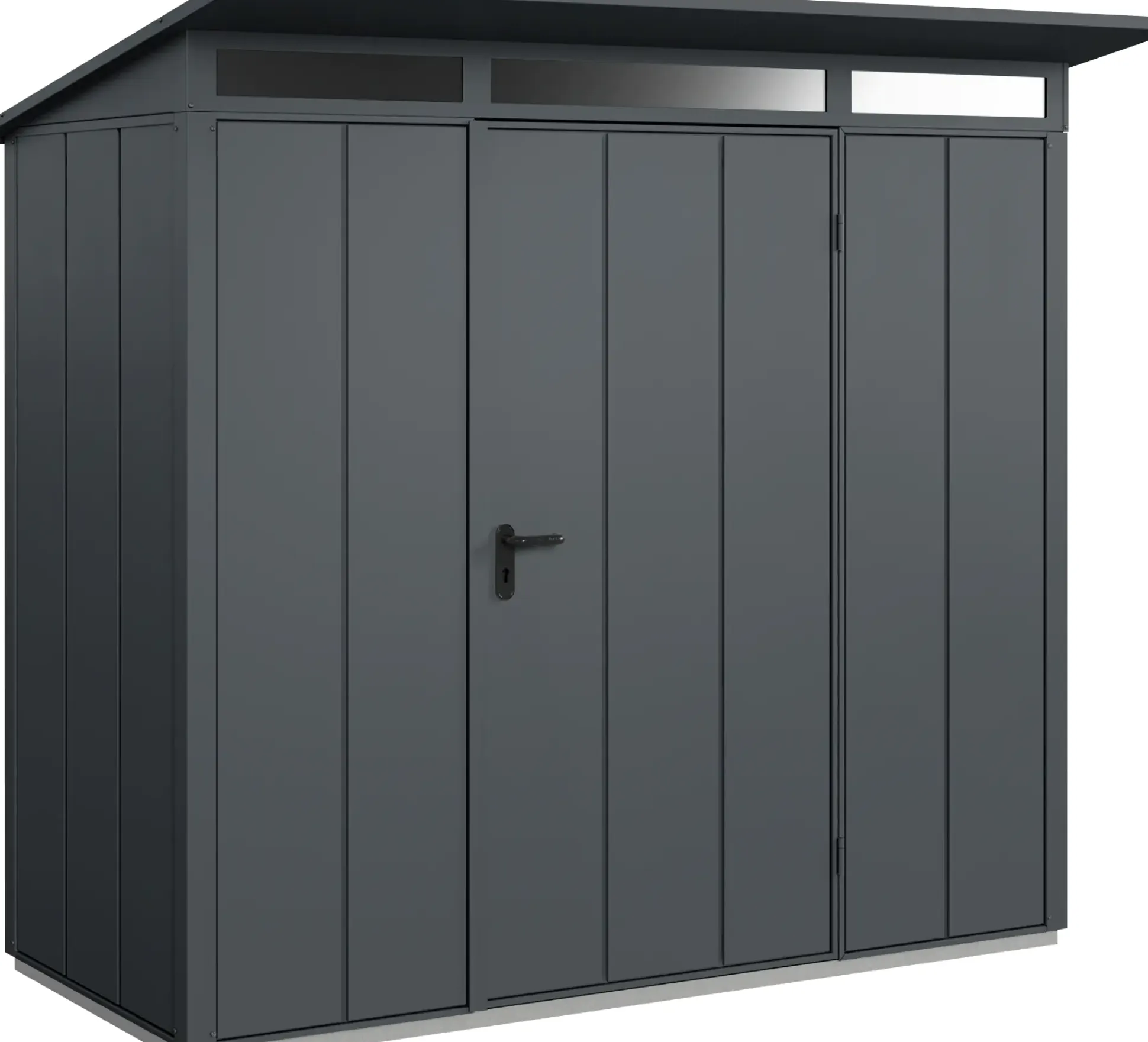 EcoStar Gerätehaus Elegant-P Typ 1 anthrazitgrau 247,9 x 153 x 228,6 cm