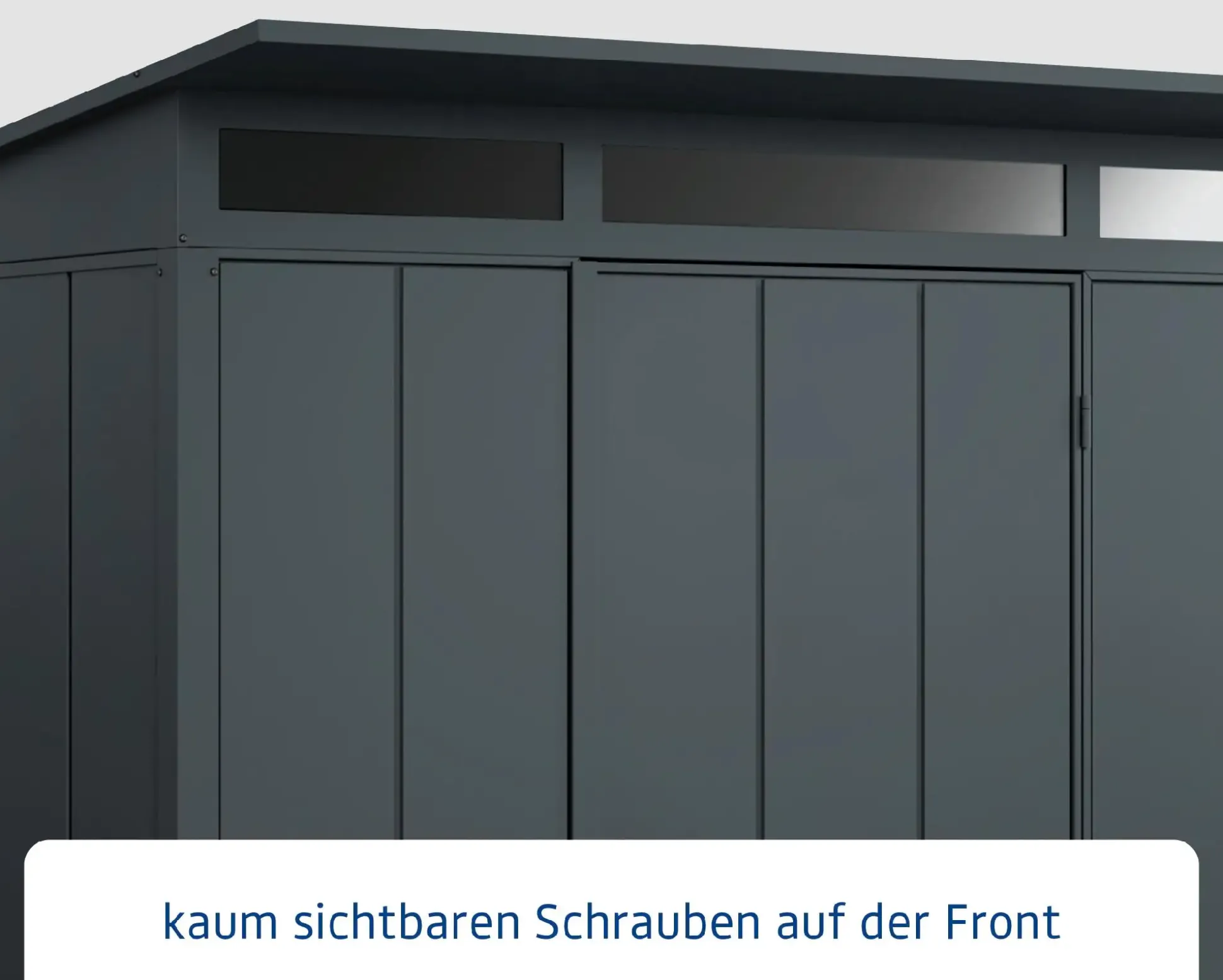 EcoStar Gerätehaus Elegant-P Typ 1 anthrazitgrau 247,9 x 153 x 228,6 cm